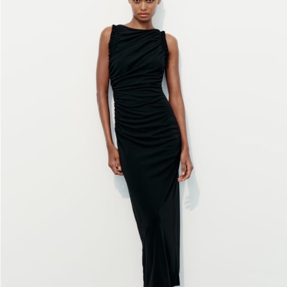Black midi formal dress